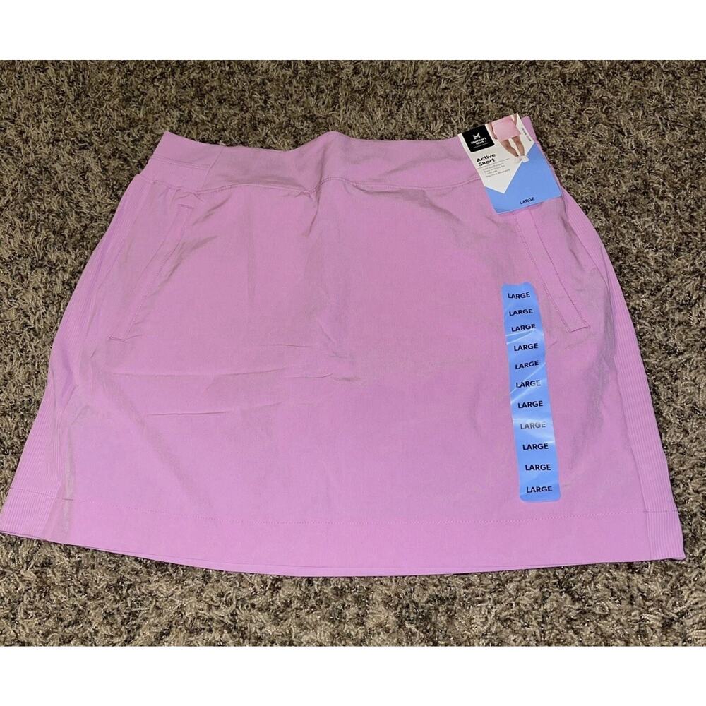 SIZE LARGE Member's Mark Women's 4 Way Stretch Mid Rise Pink Stretch Skort - Picture 5 of 9